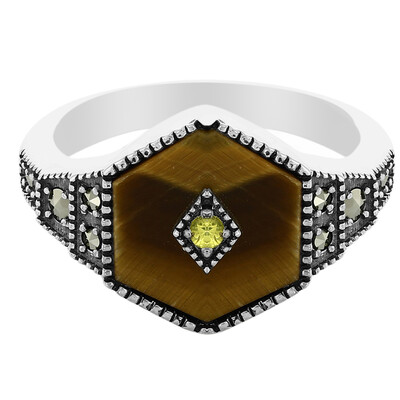 Bague en argent et Œil de Tigre