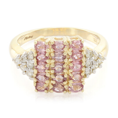 Bague en or et Saphir Padparadscha non chauffé