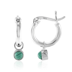 Boucles d'oreilles en argent et Malachite