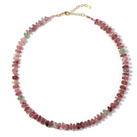 Collier en argent et Quartz Fraise