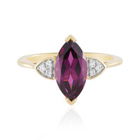Bague en or et Grenat magenta