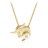 Collier en argent et Perle blanche de culture d'eau douce