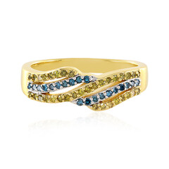 Bague en argent et Diamant jaune PK