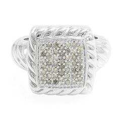 Bague en argent et Diamant champagne