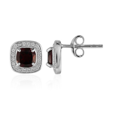 Boucles d'oreilles en argent et Grenat