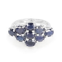 Bague en argent et Saphir bleu