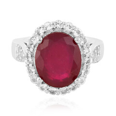 Bague en argent et Rubis de Madagascar