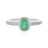 Bague en argent et Emeraude d'Ethiopie