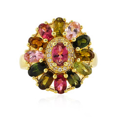 Bague en argent et Tourmaline rose