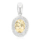 Pendentif en argent et Quartz champagne