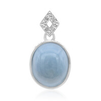 Pendentif en argent et Opale bleue de Madagascar