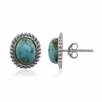Boucles d'oreilles en argent et Turquoise