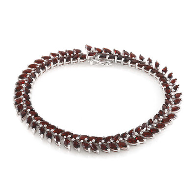 Bracelet en argent et Grenat du Mozambique