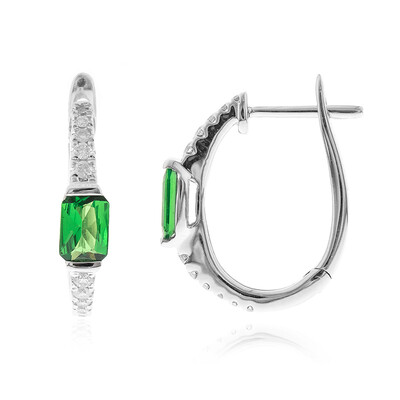 Boucles d'oreilles en or et Grenat Tsavorite AAA (CIRARI)