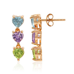 Boucles d'oreilles en argent et Topaze bleu ciel