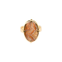 Bague en argent et Agate dentelle
