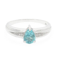 Bague en argent et Apatite bleue