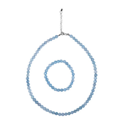 Parure en argent et Aigue-marine