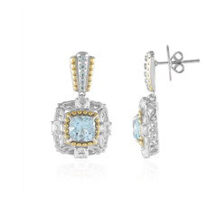 Boucles d'oreilles en argent et Topaze bleu ciel (Dallas Prince Designs)