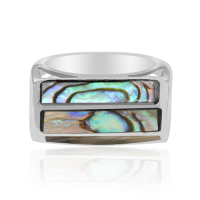 Bague en argent et Coquillage d'Abalone