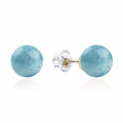 Boucles d'oreilles en or et Larimar
