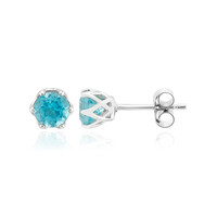 Boucles d'oreilles en argent et Apatite bleue
