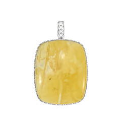 Pendentif en argent et Ambre baltique