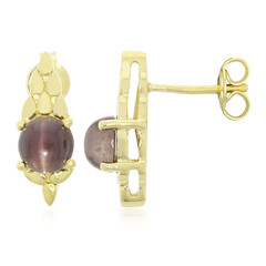 Boucles d'oreilles en argent et Scapolite œil-de-chat