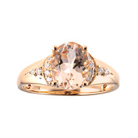 Bague en or et Morganite AAA