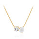 Collier en argent et Quartz blanc pastel