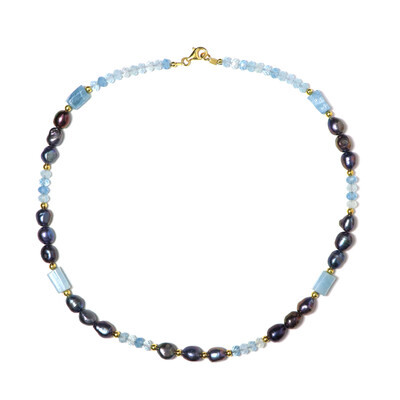 Collier en argent et Aigue-marine