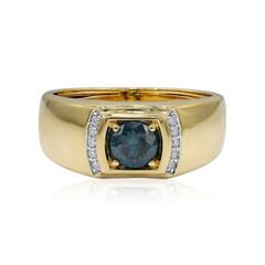 Bague en or et Diamant VS1 bleu