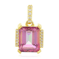 Pendentif en argent et Quartz rouge orient