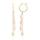 Boucles d'oreilles en argent et Perle de culture d'eau douce orange (TPC)