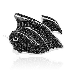Pendentif en argent et Spinelle noir