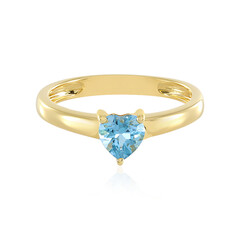 Bague en argent et Topaze bleu Suisse