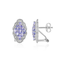 Boucles d'oreilles en argent et Tanzanite