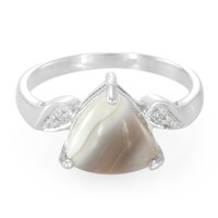 Bague en argent et Agate du Botswana