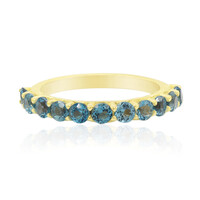 Bague en argent et Topaze bleu de Londres