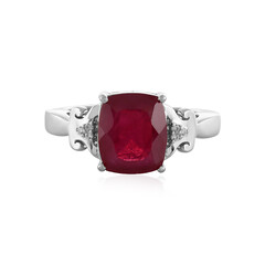 Bague en argent et Rubis de Madagascar