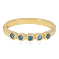 Bague en argent et Diamant bleu I1