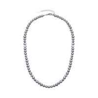 Collier en argent et Perle de culture d'eau douce argentée