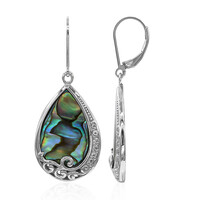 Boucles d'oreilles en argent et Coquillage d'Abalone (Art of Nature)