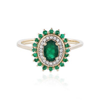 Bague en or et Emeraude de Zambie