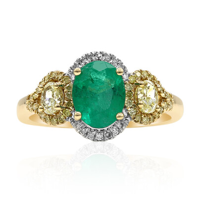 Bague en or et Emeraude de Zambie AAA (CIRARI)