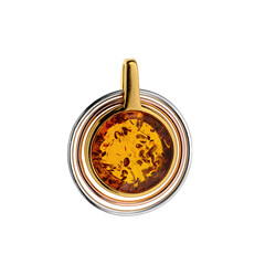 Pendentif en argent et Ambre baltique