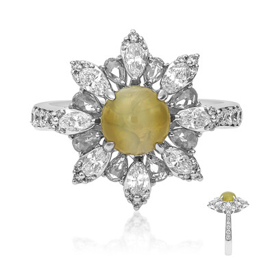 Bague en or et Chrysobéryl œil-de-chat (AMAYANI)