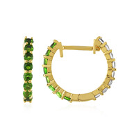 Boucles d'oreilles en argent et Diopside de Russie