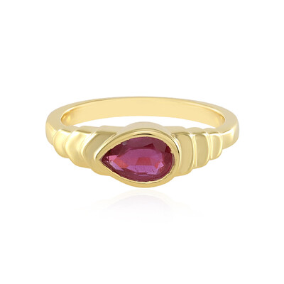 Bague en argent et Rubis de Madagascar