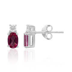 Boucles d'oreilles en argent et Topaze rose